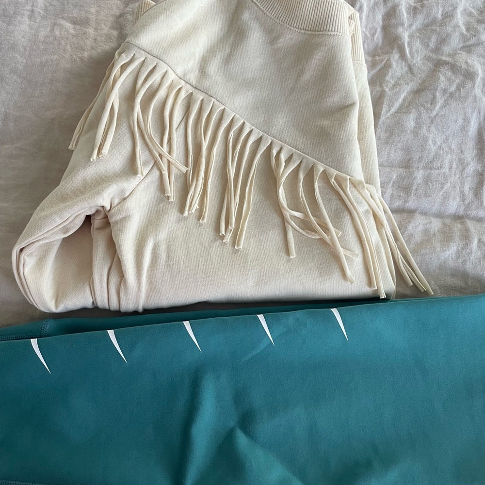 Nike skinny pants and Cream Sweater medium pants and small top
